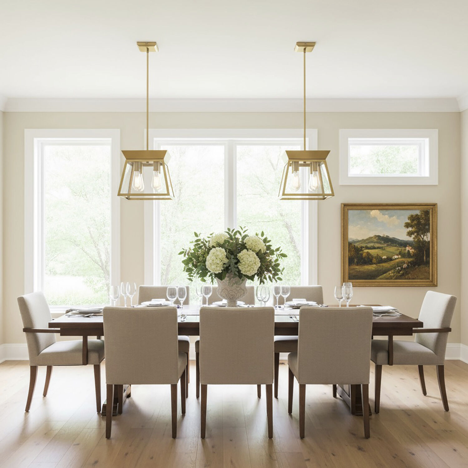 Lucian LED 12 inch Brushed Brass Chandelier Ceiling Light