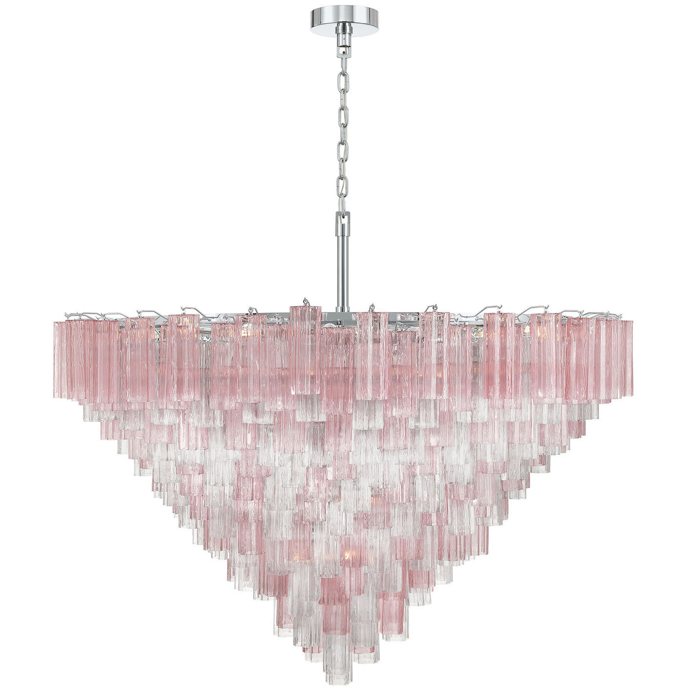Addis 40 Light 62 inch Polished Chrome Chandelier Ceiling Light