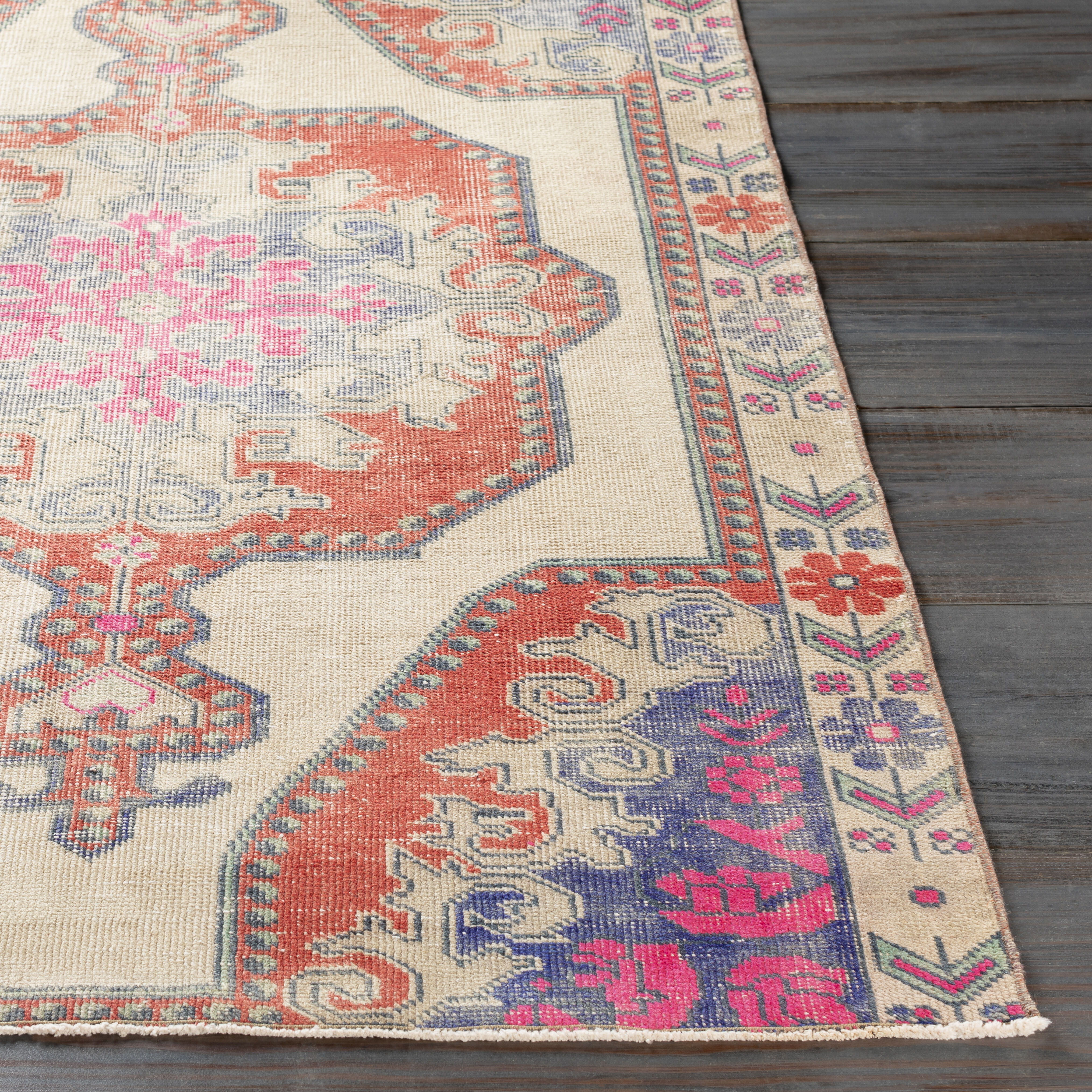 Antique One of a Kind 74 X 52 inch Rug, Rectangle