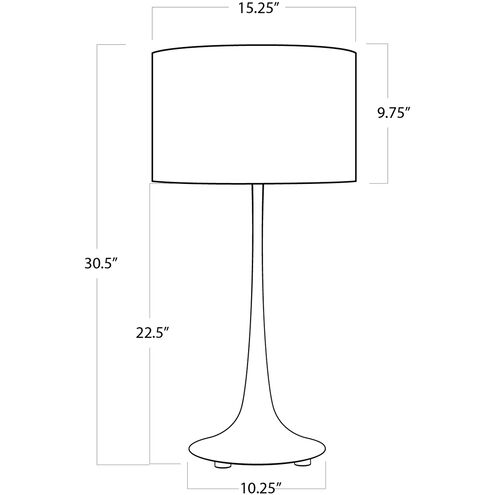 Trilogy 30.5 inch 150.00 watt Blackened Iron Table Lamp Portable Light