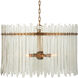 Electra 6 Light 29 inch Antique Brass Chandelier Ceiling Light