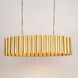 Allegra Linear Pendant Ceiling Light in Weathered Brass