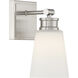 Vintage 1 Light 5 inch Brushed Nickel Wall Sconce Wall Light