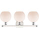 Ballston Athens LED 26 inch White and Polished Chrome Bath Vanity Light Wall Light in Matte White Glass, Ballston