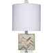 Garbo 17.5 inch 60 watt Mixed Blue and White and Light Red Mother of Pearl Table Lamp Portable Light