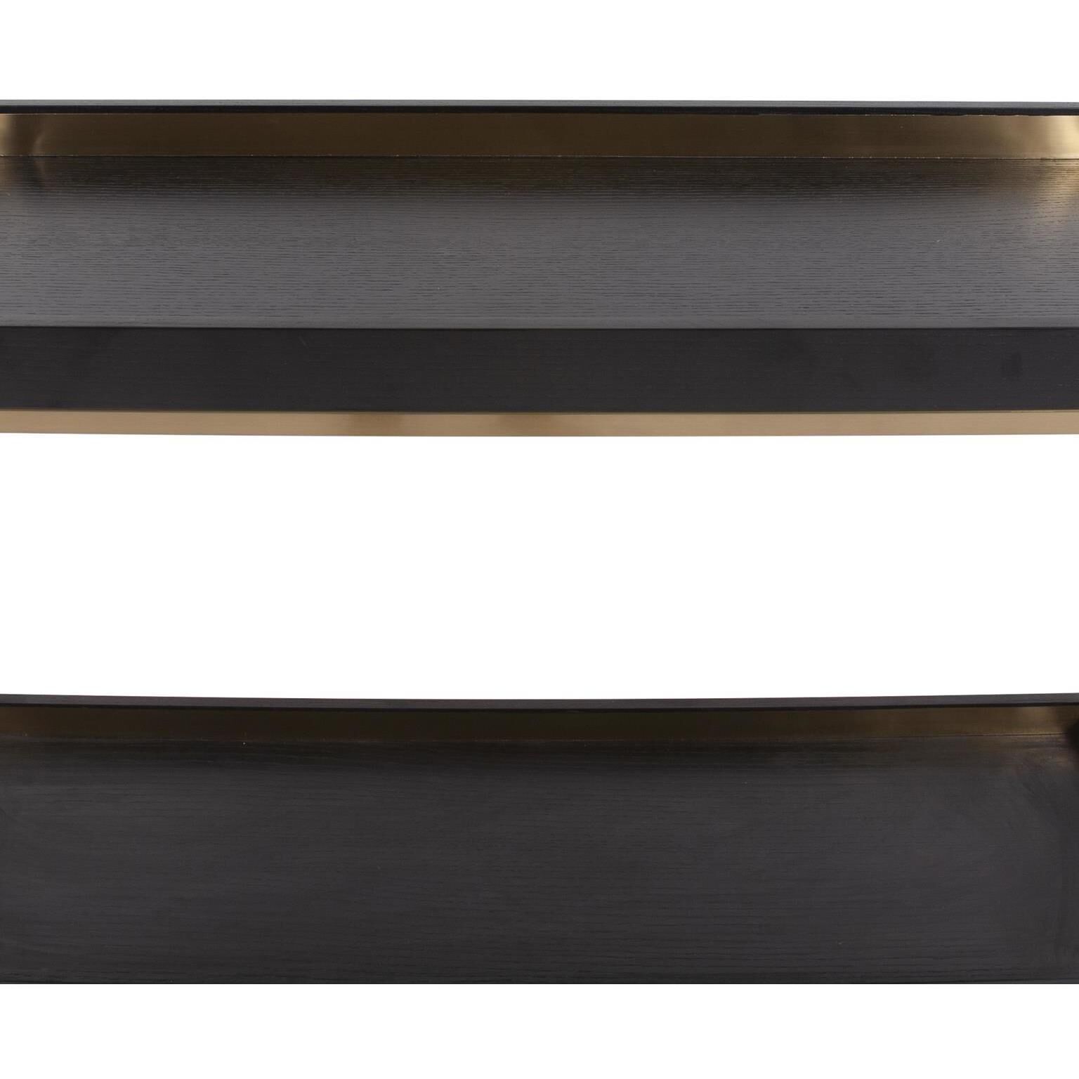 Vassio 50 inch Black/Gold Console Table