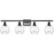 Ballston Small Waverly 4 Light 36 inch Matte Black Bath Vanity Light Wall Light, Ballston