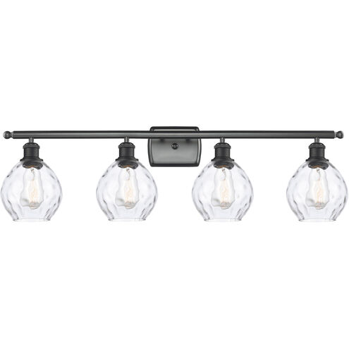 Ballston Small Waverly 4 Light 36 inch Matte Black Bath Vanity Light Wall Light, Ballston