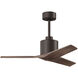 Atlas Mollywood 42 inch Textured Bronze with Walnut Tone Blades Ceiling Fan, Atlas