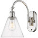Ballston Cone LED 8 inch Polished Nickel Sconce Wall Light in Seedy Glass