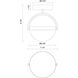 Globo LED 6.38 inch Matte Black Flush Mount Ceiling Light
