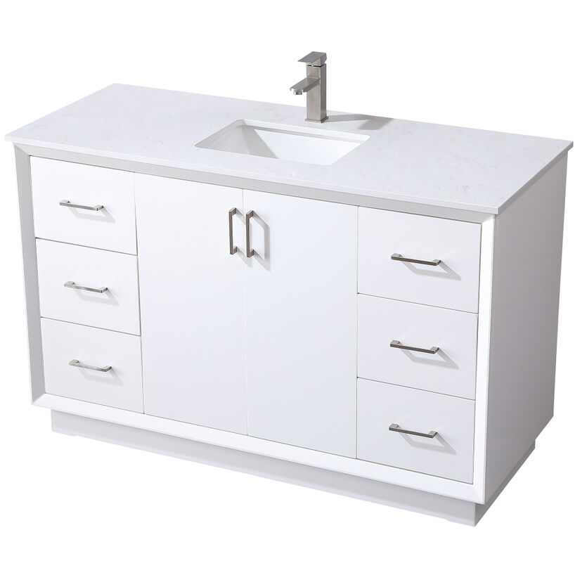 Hayes 54 X 22 X 35 inch White Vanity Sink Set