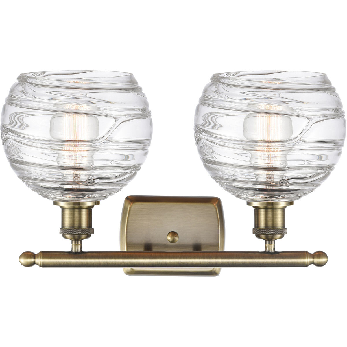 Ballston Deco Swirl LED 16 inch Antique Brass Bath Vanity Light Wall Light, Ballston