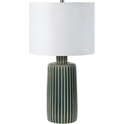 Roza 24.5 inch 100 watt Olive and Off-White Table Lamp Portable Light