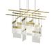 V Panels 11 Light 46.75 inch Pendant