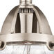 Nouveau 2 Olean LED 6.75 inch Brushed Satin Nickel Semi-Flush Mount Ceiling Light in Seedy Glass