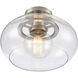 Clement 1 Light 13 inch Antique Nickel Semi Flush Mount Ceiling Light