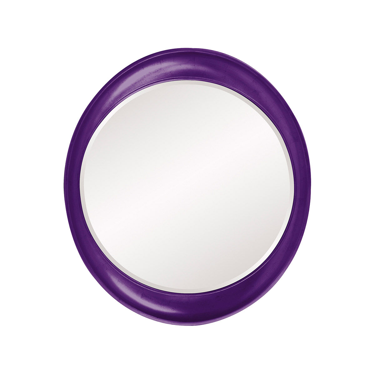 Ellipse 39 X 35 inch Glossy Royal Purple Wall Mirror