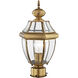 Monterey 1 Light 16.5 inch Antique Brass Outdoor Post Top Lantern
