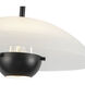 Umbra 1 Light 14 inch Black Pendant Ceiling Light in Opal Glass Shade