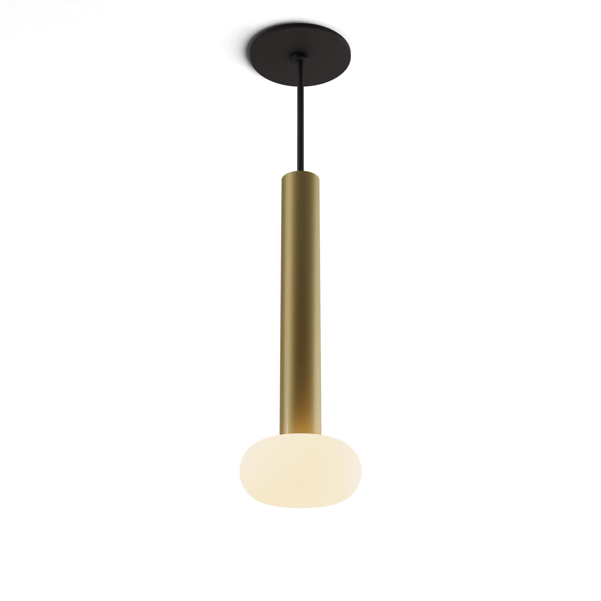 Combi LED 5 inch Brass Pendant Ceiling Light, Suspension / Flush Mount 2-in-1