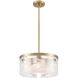 Skye 3 Light 15 inch Brushed Brass Pendant Ceiling Light