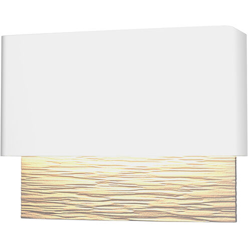 Stratum LED 7.4 inch Coastal White and Coastal Burnished Steel Outdoor Sconce