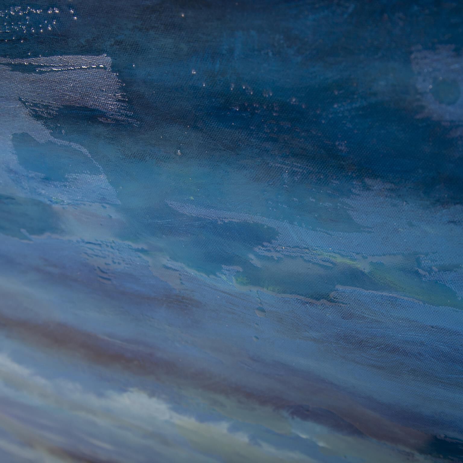 Calm Sea 51.75 X 51.75 inch Hand Painted Original Art