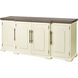 Locksmith Cream with Brown Credenza, 4 Door