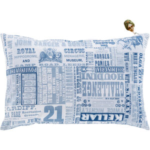 Mind Games 18 X 18 inch Navy and Denim Throw Pillow