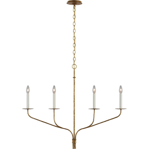 Ian K. Fowler Belfair LED 36.25 inch Gilded Iron Linear Pendant Ceiling Light, Medium