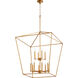 Gabriel 12 Light 29 inch Gold Leaf Foyer Pendant Ceiling Light, Quorum Home