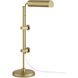 Satire 23 inch 10 watt Brushed Brass Table Lamp Portable Light