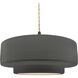 Radiance 1 Light 16.25 inch Gloss Grey and Matte Black Pendant Ceiling Light