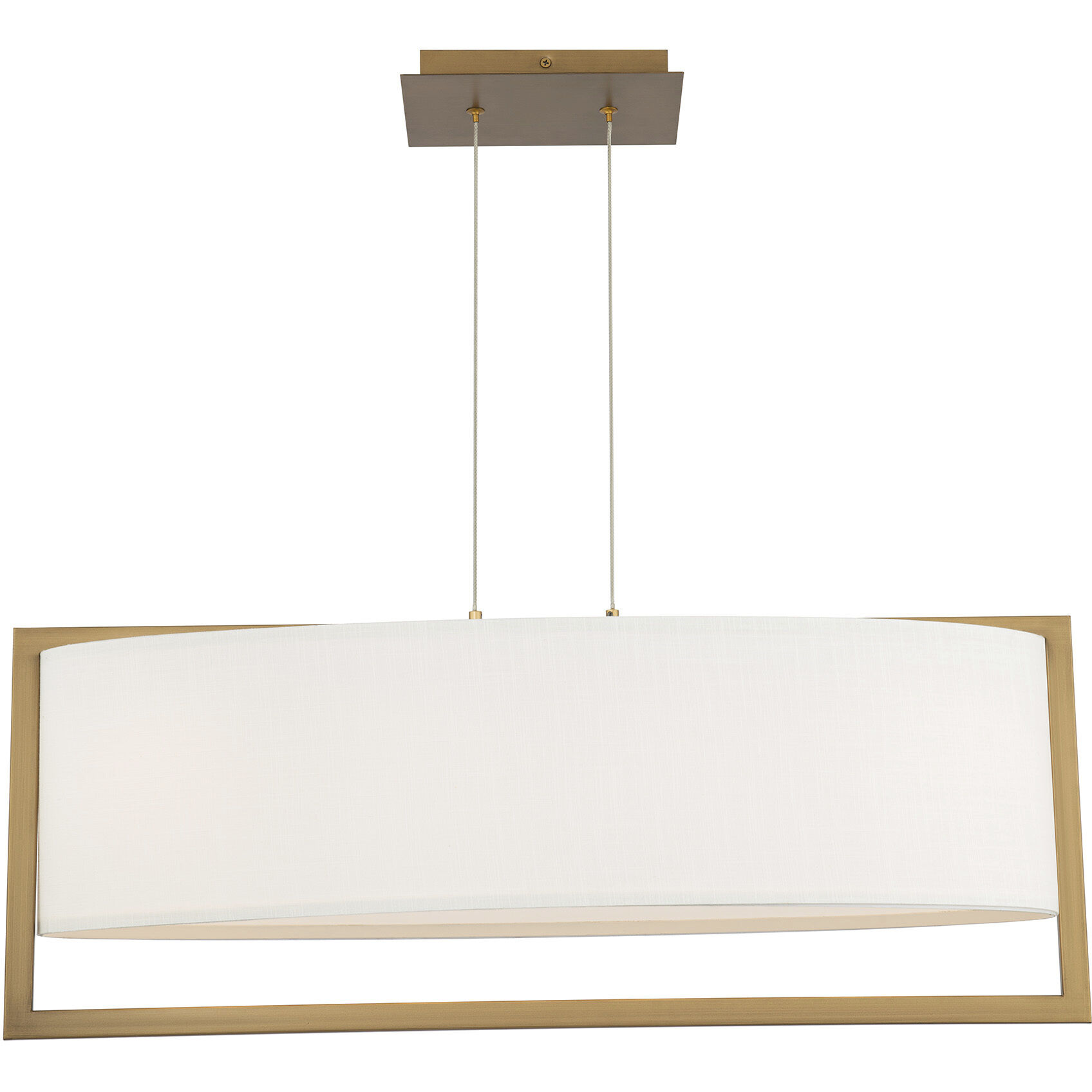 Park Avenue Linear Pendant Ceiling Light in Aged Brass, dweLED