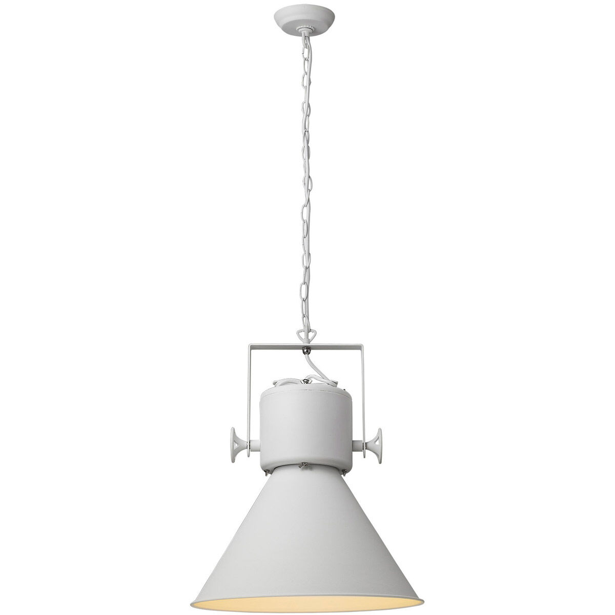 Crew 1 Light 18 inch White Pendant Ceiling Light