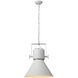 Crew 1 Light 18 inch White Pendant Ceiling Light