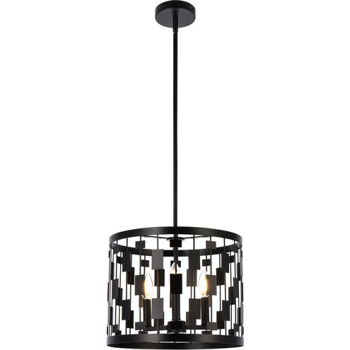 Levante 3 Light 14 inch Black Pendant Ceiling Light