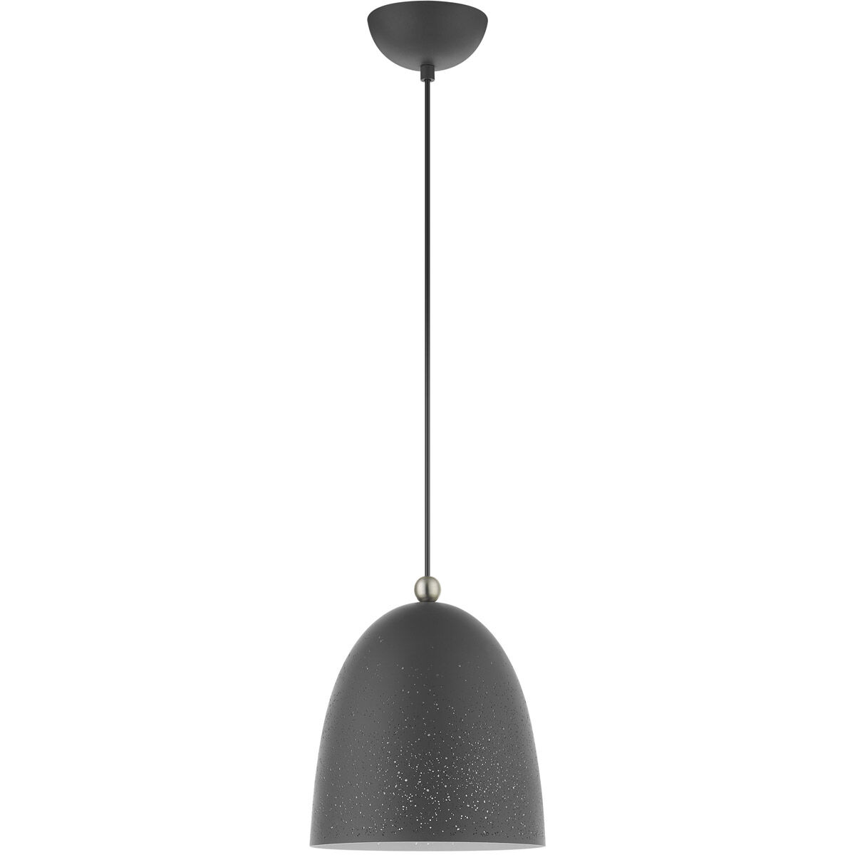 Arlington 1 Light 10 inch Scandinavian Gray with Brushed Nickel Accents Pendant Ceiling Light