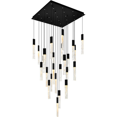 Greta LED 28 inch Black Chandelier Ceiling Light