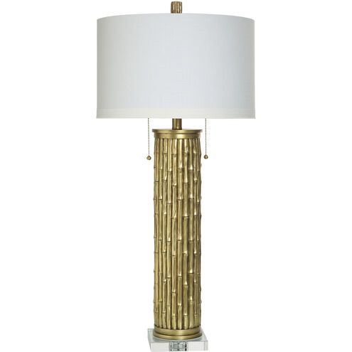 Cameron 34.75 inch 60.00 watt Silver and Champagne and Clear Table Lamp Portable Light