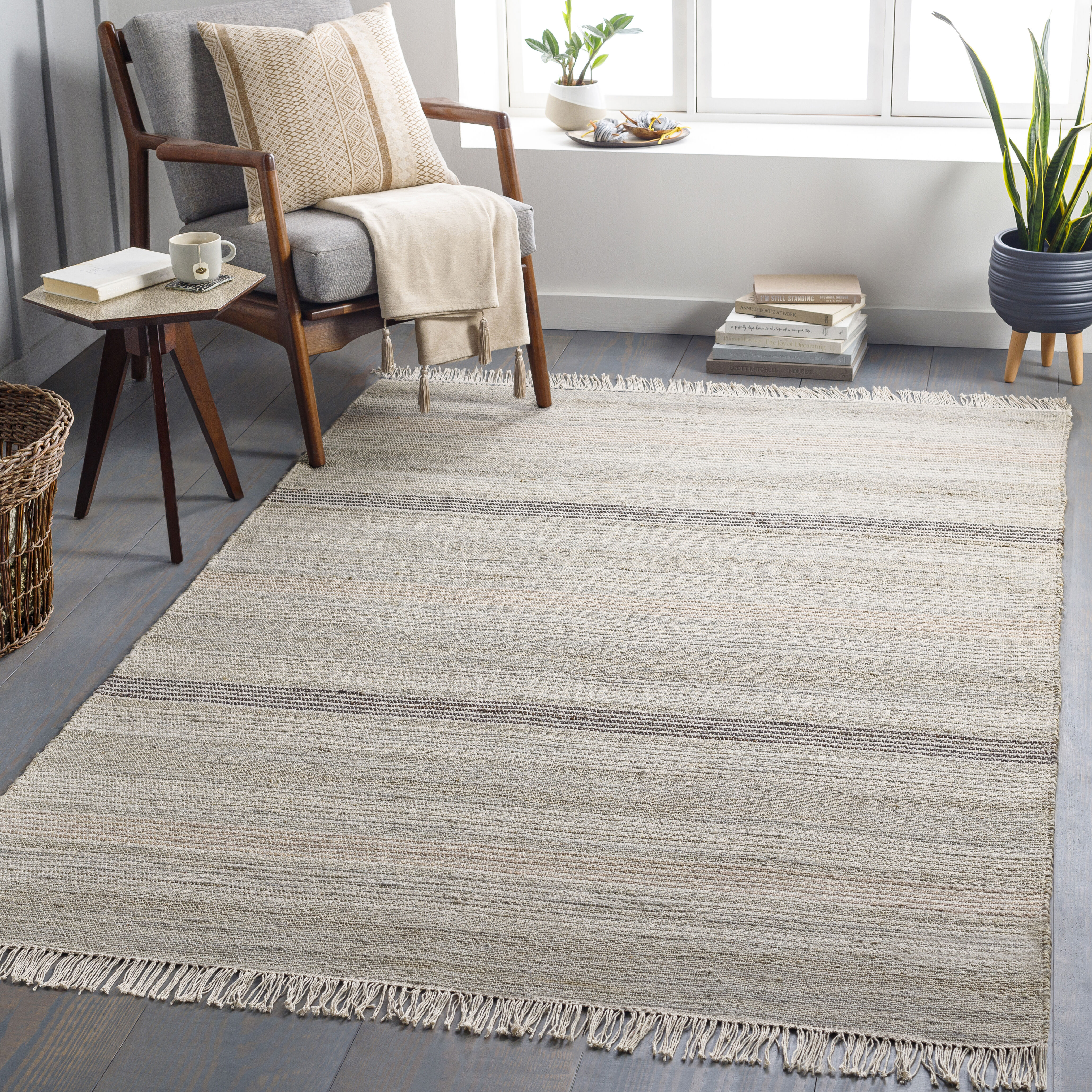 Trabzon 90 X 60 inch Taupe Rug, Rectangle