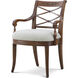 Delphine Chateau Brown Dining Arm Chair, Wooden, Upholstered, Provence