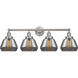 Fulton 4 Light 33.5 inch Brushed Satin Nickel Bath Vanity Light Wall Light