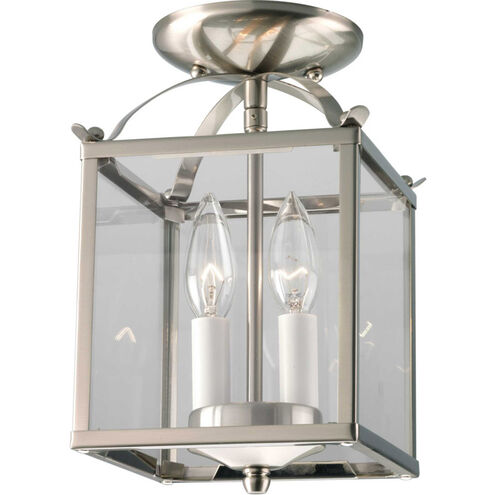 Nohely 2 Light 9.44 inch Brushed Nickel Foyer Pendant Ceiling Light