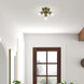 Lansdale 3 Light 7 inch Antique Brass Flush Mount Ceiling Light