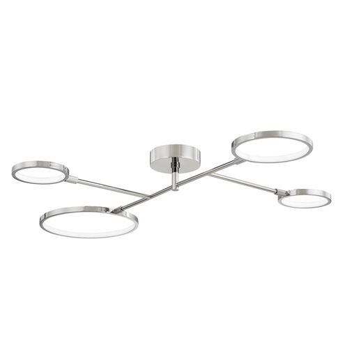 Saturn LED 34 inch Polished Nickel Flush Mount Ceiling Light