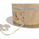 Cahill 28 inch 9 watt Natural Burl with Polished Nickel Table Lamp Portable Light
