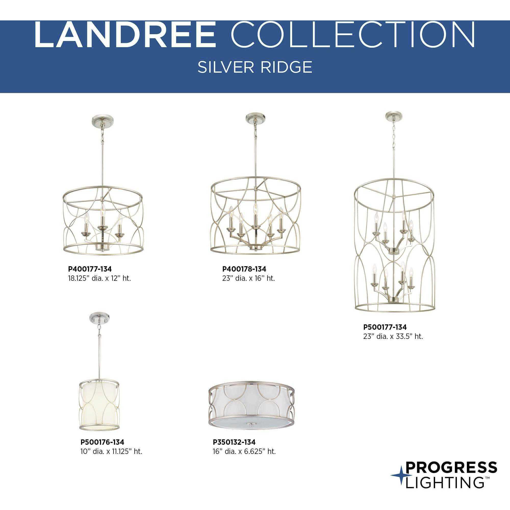 Landree 8 Light 23 inch Silver Ridge Foyer Pendant Ceiling Light