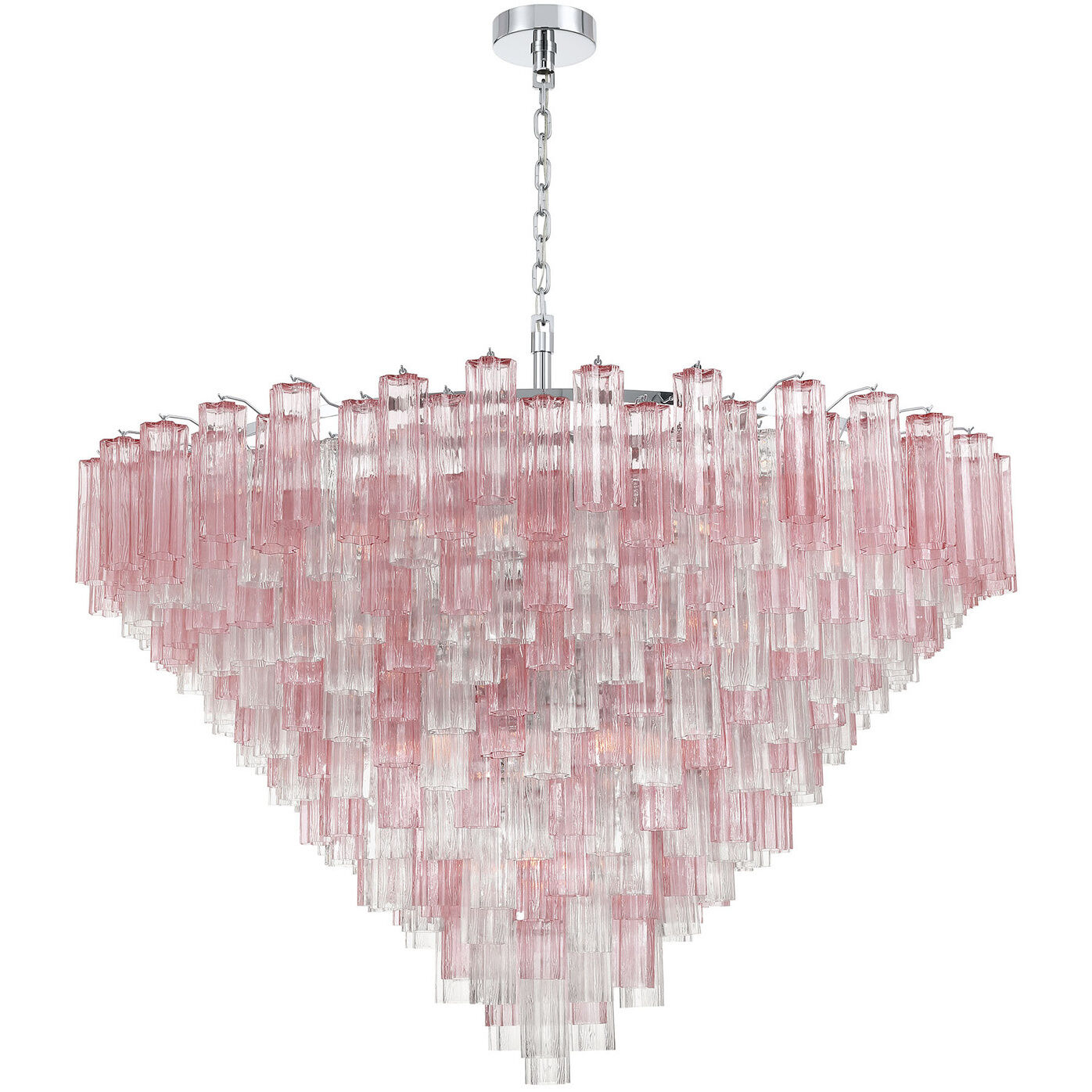 Addis 40 Light 62 inch Polished Chrome Chandelier Ceiling Light